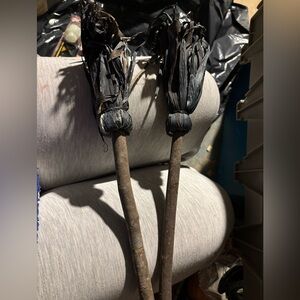 7 Halloween Decorative witch black Wooden broom
